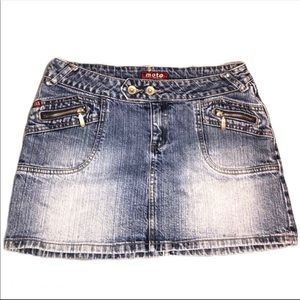 🛍Moto denim skirt Size 30